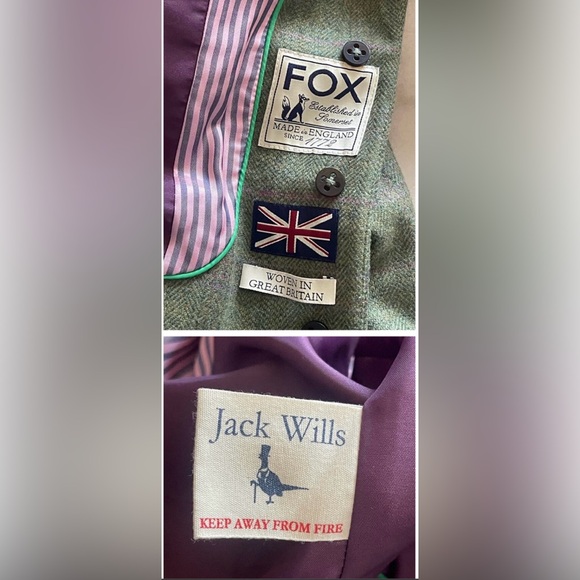 Jack Will Wool Blazer with leather buttons NWOT - Picture 7 of 8